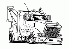 This compilation of over 200 free, printable, summer coloring pages will keep your kids happy and out of trouble during the heat of summer. Large Tow Semi Truck Coloring Page For Kids Transportation Coloring Library