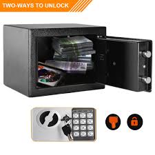 Electronic safes may allow users access through personal identification numbers, ranging in length between three and eight digits. Stalwart Electronic Combination Safe Large Steel Strongbox With Keypad Manual Override Key Protect Money Laptop Jewelry Documents More Walmart Com Walmart Com