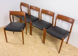 For Sale Set Of 5 Model 77 Niels Otto Moller Chairs In Teak 1960s Chair Dining Chair Set Teak