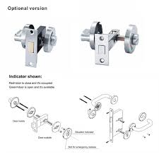 While a privacy lock is appropriate for most bathrooms, you may find that, depending on your living situation (small children, individuals needing special care, etc.), you would prefer to have access to the bathroom at all times. Sus 304 Thumb Turn Lock With Indicator Guide For Bathroom Door D D Hardware