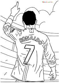 Coloriage du maillot de Ronaldo à imprimer avec Tête à modeler