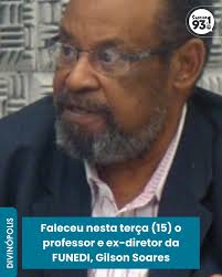 Morreu hoje (15) aos 72 anos o professor Gilson Soares. Gilson foi diretor  da Funedi em Divinópolis, antes de ser incorporada a Universidade do Estado  de Minas Gerais. A direção da Rádio