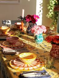 Provide a stack of colorful cloth or paper napkins. The Ultimate Summer Tapas Menu Courtesy Of Two Stylish Expats Dinner Party Table Settings Spanish Dinner Dinner Party Table