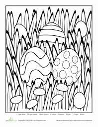 Younger kids will have a blast with easter word scrambles, bunny mazes, and egg coloring and counting pages, while older kids will enjoy solving word problems and completing writing prompts with easter themes. Easter Egg Color By Number Worksheet Education Com Easter Colors Coloring Easter Eggs Coloring Pages