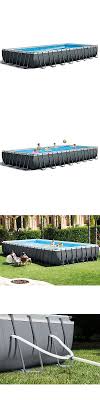 Above Ground Pools 116405 Intex Ultra 24 Foot Xtr Rectangular Metal Frame Swimming Pool Set W Pump Filter Buy It Now O Swimming Pools In Ground Pools Intex