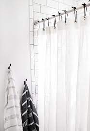 Diy Leather Shower Curtain Rings Diy Shower Curtain Minimalist Showers Curtains