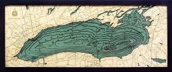 lake ontario 3 d nautical wood chart 13 5 x 31