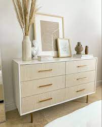 Add a bohemian style to your bedroom with the globally inspired boho chic dresser. Boho Chic Neutral Dresser Dresser Decor Bedroom Dresser Decor Home Decor Bedroom