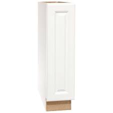 Hampton Bay Hampton Assembled 9 In X 34 5 In X 24 In Base Kitchen Cabinet In Satin White Kbfx09 Sw The Hamptons Base Cabinets Kitchen Cabinet Design
