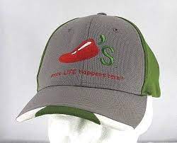 Chili S Bar Grill Restaurant Grey Red Green Uniform Baseball Cap Adjustable Chilis Baseballcap Chili Bar Chili S Bar And Grill Baseball Cap