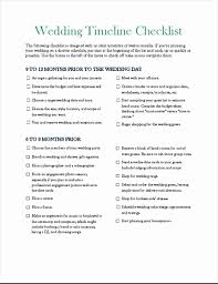 Not only can it assist the photographer in calculating his fee, it also serves as reminder of the specific requests for the day. Wedding Timeline Checklist