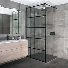 Drench Frame Shower Screens With Matt Black Frame Room H2o Framed Shower Loft Bathroom Black Shower Tray