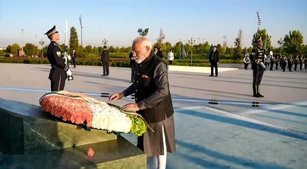 InPics | Prime Minister Narendra Modi said he received a warm welcome from  Uzbekistan President Shavkat Mirziyoyev after landing in Tashkent. Modi  said this is his fourth visit to Uzbekistan and highlighted