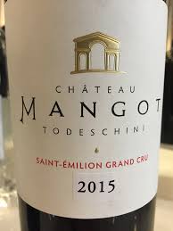 This 2016 vintage comes from . Chateau Mangot Cuvee Todeschini 2015 Saint Emilion Grand Cru Vertdevin