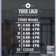 Open Hours With Logo Style 17 Business Hours Sign Sign Board Design Glass Signage