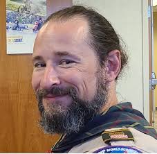 Patrol Leader demonstrating hiking stick skills. 🐻🐻