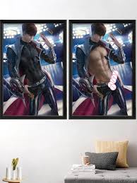 Yami Seto Kiba Game Sexy Male Nude Anime Art-Poster Home Decor  Living-Bedroom Silk Decoration Picture Prints Wall - AliExpress