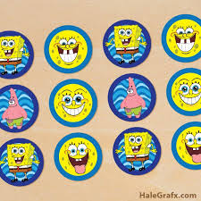 Spongebob Cupcake Toppers Free Printable Spongebob Squarepants Cupcake Toppers Spongebob Party Spongebob Birthday Party Spongebob Squarepants Cupcakes