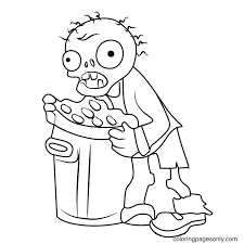 35+ garbage can coloring pages for printing and coloring. Trash Can Zombie Coloring Pages Plants Vs Zombies Coloring Pages Coloring Pages For Kids And Adults