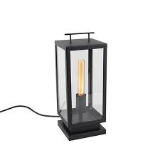 Outdoor table lamps allow your summer barbecues and patio dining occasions to continue on long after the sun has set. Modern Outdoor Table Lamp Black With Glass Rotterdam Lampandlight
