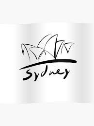 I Love Sydney Logo Australia Opera House Drawing Poster By Covostudio In 2021 Home Tattoo House Drawing Tattoo Sydney