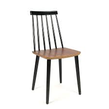 vintage teakhouten met zwarte spijlenstoel retro studio teakhout vintage stoelen vintage