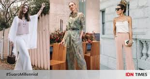 Memilih model baju kondangan menjadi pilihan tepat agar anda tidak ketinggalan zaman. 10 Ide Gaya Kondangan Stylish Dengan Bawahan Celana Anti Ribet