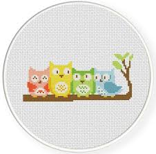 Free printable owl cross stitch patterns. Owl Friends Cross Stitch Pattern Cross Stitch Owl Cross Stitch Patterns Cross Stitch Bird