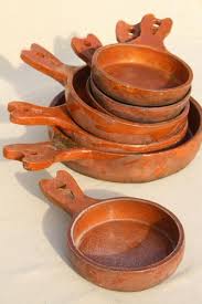 Vintage Mexican Pottery Pots Rustic Terracotta Clay Pans In Nesting Sizes Pottery Pots Mexican Pottery Pottery