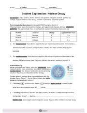 We would like to show you a description here but the site won't allow us. Activity A Alpha Decay Get The Gizmo Ready Click Reset Check That Alpha Decay Course Hero