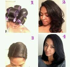 Roller Set Doobie Straightening Natural Hair Natural Hair Styles Roller Set Natural Hair