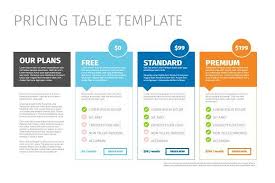 Product Pricing Table Template Pricing Table Table Template Infographic Marketing