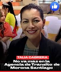 La mañana de este martes 19 de agosto, Talia Cabrera informó que concluye  sus funciones como Directora de ANT en Morona Santiago. En su red social  manifestó: "Hoy me despido de este