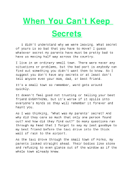 When You Can't Keep Secrets by Heather Berkowitz - Issuu