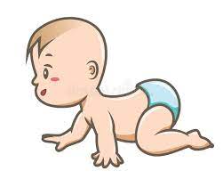 ᐈ baby crawling cartoon stock images royalty free crawling. Baby Crawling Happily Vector Illustration Stock Vector Illustration Of Infant Cute 148995584