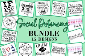 Our free svg cut files are a file type that can be scaled to use with cricut, silhouette and other svg cutting machines. Social Distancing Bundle Graphic By Freelingdesignhouse Creative Fabrica
