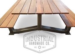 Nashville Mesa De Picnic Al Aire Libre Industrial Grande Metal Picnic Tables Metal Furniture Welded Furniture