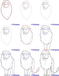 Add details to the face. Step By Step Lion Drawing Easy Face Peepsburgh