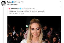 Dopo aver pubblicato su twitter la notificazione della querela, fedez ha commentato: Codacons Denuncia Ferragni Fedez Mi Mancavano