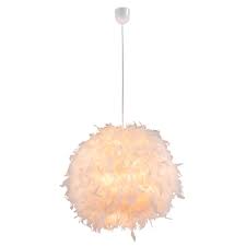 Dedeman Suspensie Vogel 15057 1 X E27 Alba Cu Pene Dedicat Planurilor Tale