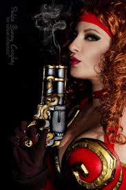 Red monika lines by joe mad. Red Monika Battle Chasers By Pinkie Bunny Cosplay On Deviantart
