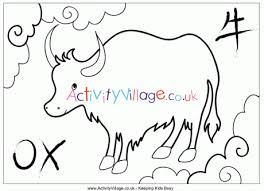 You can search over 6.000 coloring pages in this huge coloring collection that you can save. Year Of The Ox Colouring Page