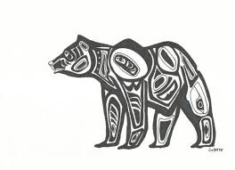 Alaskan Bear Tribal Style Tribal Bear Native Art Bear Art