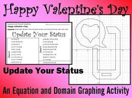 Valentine S Day Update Your Status A Linear Equation Graphing Activity Graphing Activities Graphing Easy Art Lessons