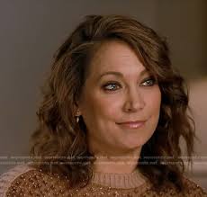 WornOnTV: Ginger's brown embellished sweater