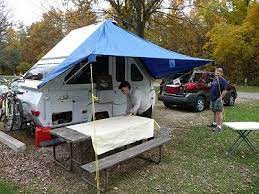 Quick Setup Rear Awning For Shaded Seating And Outside Kitchen Modified Coleman Awning From Fabric Sided Pop Camper Awnings A Frame Camper Aliner Campers