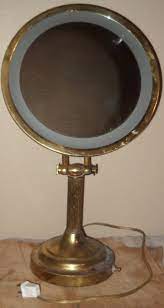 Plenty of storage places provide enough space to organize your things according to your various needs. Brass Lighted Vanity Mirror The Nova Vintage Makeup By Luv2junk Lighted Vanity Mirror Brass Lighting Mirror