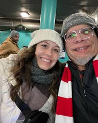 Family trip ice skating at Steinberg Rink at Forest Park in St. Louis