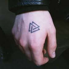 An excellent choice for a man who is searching for a interesting new wrist tattoo this is an interesting, simple and thoughtful tattoo design. Best Geometric Tattoo Cool Simple Tattoo Ideas Triangles Small Tattoos For Guys Simple Tattoos Simple Tattoo Designs