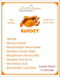 Berikut adalah khasiat kunyit putih untuk kesehatan yang bisa anda rasakan! Masker Organik Kunyit Kuning Aztiqueen Shopee Indonesia